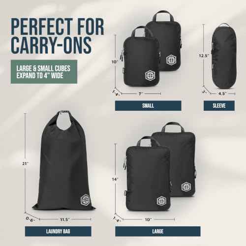 Compression Packing Cubes for Carry (6 Count)