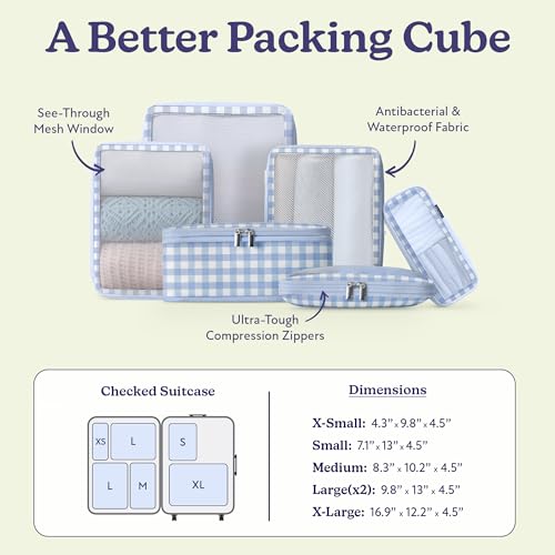 Space Saving Compression Packing Cubes for Women 6 (6 Count)