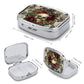 Metal 2 Compartment Pill Organizer Travel Friendly Portable Compact Pill Box Cute Pill Case to Hold Vitamins