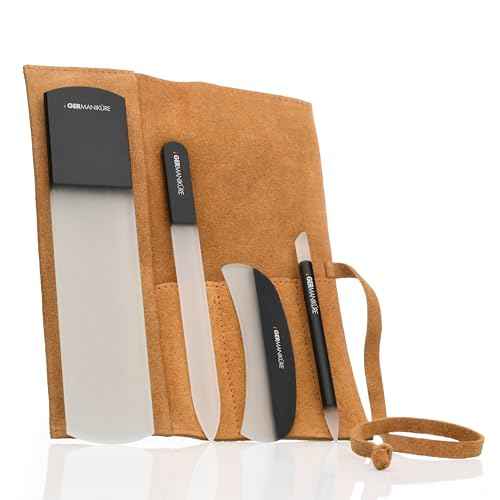 4pc Black Glass Nail & Pedicure File Set