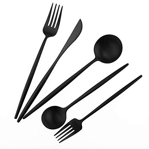 Matte Balck Silverware Set