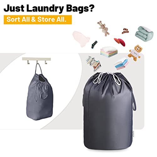 140L Washable Laundry Bags with Handles (2 Count)