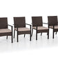 Wicker Patio Dining Chairs Set of 4 with Removable Cushions