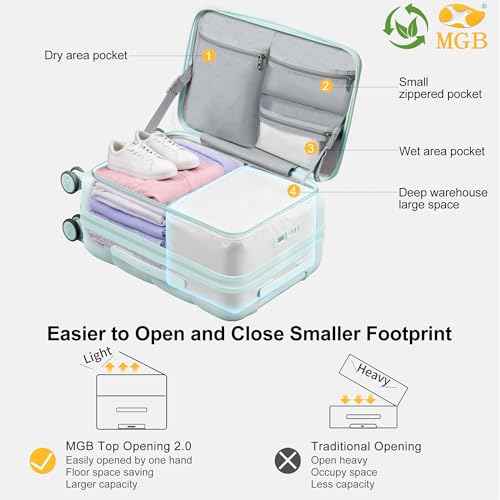 24 Inch Expandable Checked Luggage Hard Shell Suitcase
