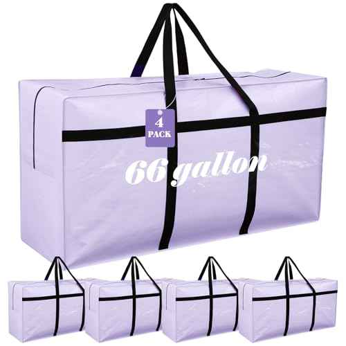 4 Pcs 66 Gallon Extra Large Moving Bags Heavy Duty Storage Bag (4 Count)