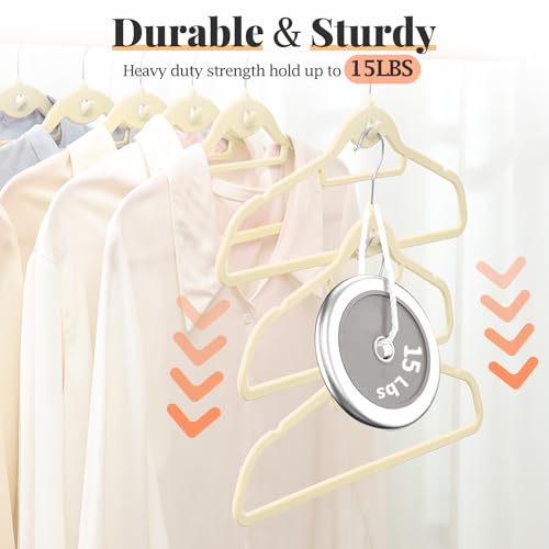 Velvet Felt Stackable Hangers 50 Pack (50 Count)