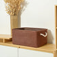 Decorative Basket Rectangular Fabric Storage Bin Organizer Basket with Handles for Clothes Storage (3 Count)