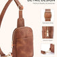 Crossbody Bags for Women Leather Cross Body Sling Bag for Woman Travel Mocha Brown