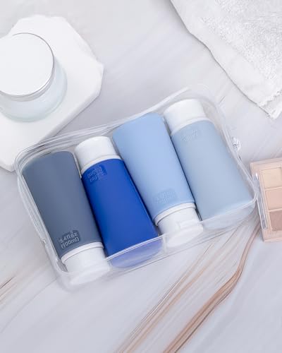 TakeToday Travel Bottles for Toiletries 3.4oz 4 Pack (4 Count)