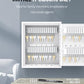60 Position Slotted Key Cabinet with Combination Lock Resettable White Digital Security Storage Box Steel Key Organizer with Slotted Racks White Key Tag Labels and Permanent Pen