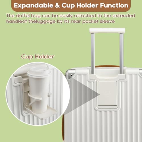 5 Piece Luggage Set with Cup Holder
