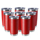 20oz Tumblers Stainless Steel Mugs with Lid Double Wall Vacuum Insulated Coffee Cups for Cold & Hot Drinks (8 Count)