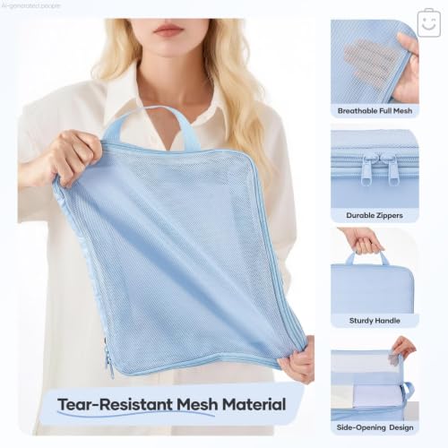 11 Set Compression Packing Cubes Garment Bags for Travel Essentials (11 Count)