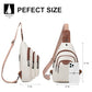 10L Crossbody Sling Bag for Women Men Anti Theft Cross Body Fanny Pack Belt Bag Purse Gifts for Women Faux Leather