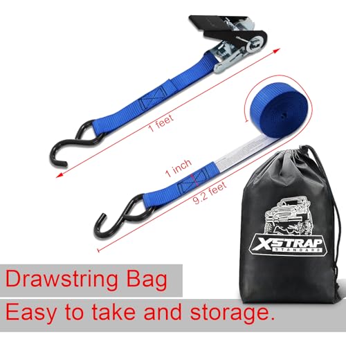 8 Pack Ratchet Tie Down Straps (8 Count)