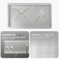 30 Inch Kitchen Sink Double Bowl Workstation Kitchen Sinks Low Divide Double Bowl 60