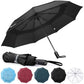 Windproof Travel Umbrellas for Rain and Sun (2 Count)