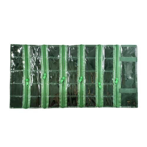 Travel Jewelry Roll Bag Portable Organizer Pouch With Grids&PVC Cover Storage Bags for Necklace