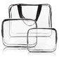 5Pcs Crystal Clear PVC Travel Toiletry Bag Kit for Women Men (5 Count)