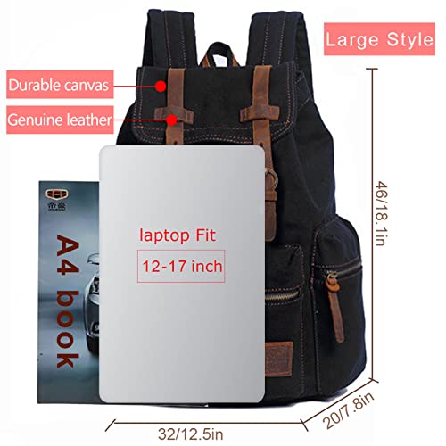 High Capacity Canvas Vintage Backpack