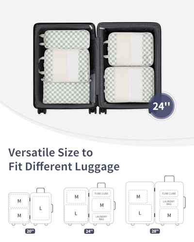 5 Set Compression Packing Cubes for Travel