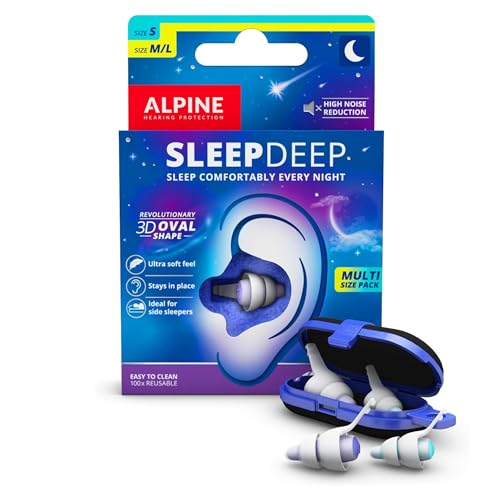 Alpine SleepDeep Reusable Earplugs for Sleeping (2 Count)
