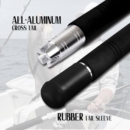 Saltwater Offshore Heavy Trolling Fishing Rod Big Game Conventional Boat Fishing Roller Rod Pole with All Roller Guides