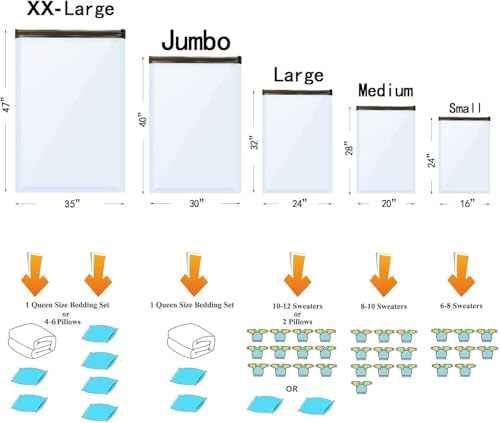 Vacuum Storage Bags for Clothing (16 Count)