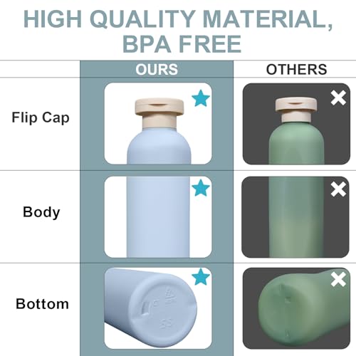 13.5oz 4pack Refillable Travel Shampoo and Conditioner Bottles (4 Count)