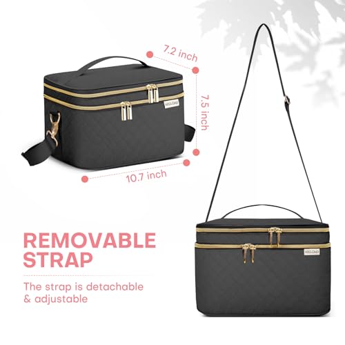 Double Layer Travel Makeup Bag Women
