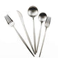 20-Piece 18/10 Stainless Steel Flatware Silverware, Luxury Dinnerware Set Travel Cutlery Tableware Include Knife Fork Spoon Service for 4,Healthy & Eco-Friendly Dishwasher Safe (Silver Matte) (4 Count)