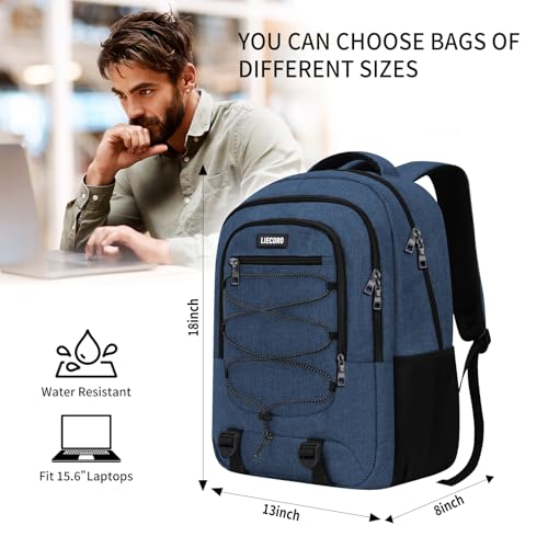 Blue Backpack for Men Women