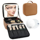 Travel Makeup Bag with LED Mirror and 10x magnifying glass with 3 Lighted Settings