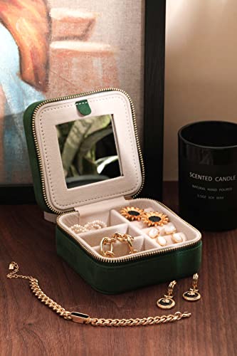 Travel Jewelry Organizer Boxes for Women Small Portable Necklace Earrings Bracelet Rings Travel Case Best Friend Birthday Gifts for Women Trendy