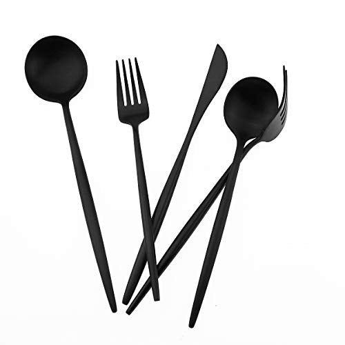 Matte Balck Silverware Set
