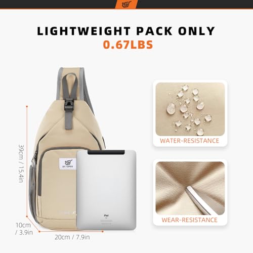 Sling Bag RFID Crossbody Sling Backpack Cross Body Shoulder Bag Travel Hiking Daypack for Women Men