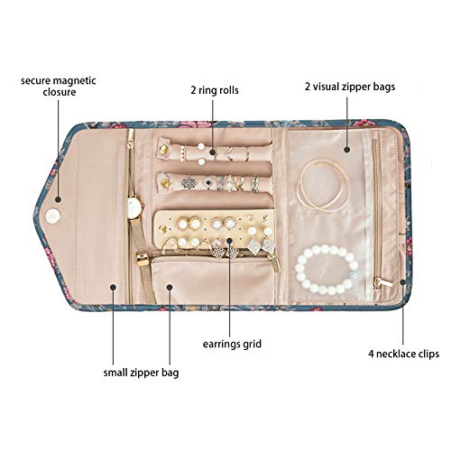 Travel Jewelry Organizer Roll Foldable Jewelry Case
