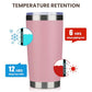 20oz Tumbler 8 Pack Double Wall Vacuum Insulated Travel Mug Bulk (8 Count)