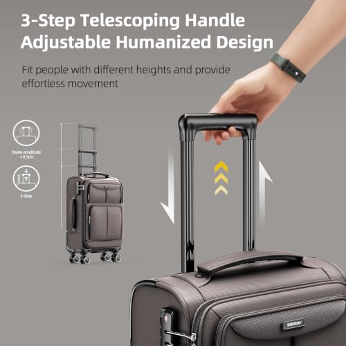 Luggage Sets 3 Piece Softside Expandable Durable Suitcase Sets (3 count)