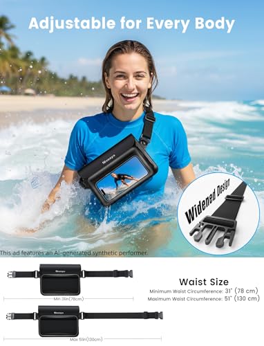IPX8 Floating Waterproof Fanny Pack Holds Phone (2 Count)