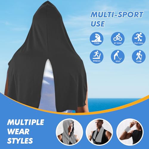 3 Pack Cooling Hoodie Towels for Neck and Face (3 Count)