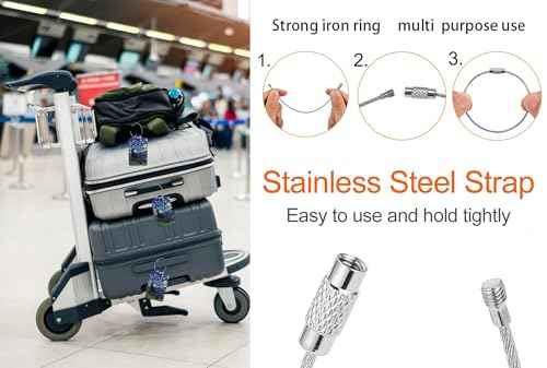 2 Pack Luggage Tags for suitcases Van Gogh Starry Night TSA Approved Label Luggage Tag Baggage Tag Leather Stainless Steel Loop Label Tag for Men Women Travel Bag Suitcase (2 Count)