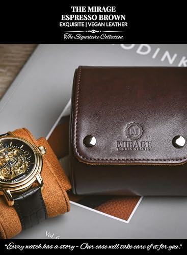 Watch Travel Case for Men Watch Roll for Travel Organizer and Display Watch Case (9 Count)