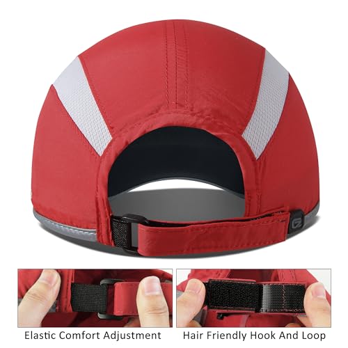 Adjustable Quick Drying Reflective Foldable Running Cap Outdoor Sports Hat 50+ UPF Inhibit UV Mesh Race Performance Water Repellency Baseball Cap