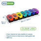 Weekly (7-Day) Pill Organizer, Medicine Planner, Rainbow/Black