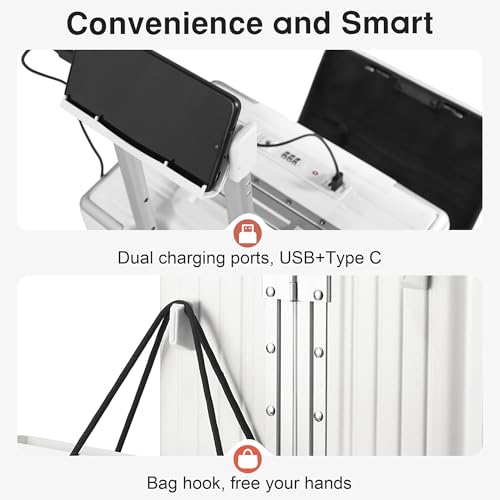 Zipperless 20 Inch Carry On Luggage