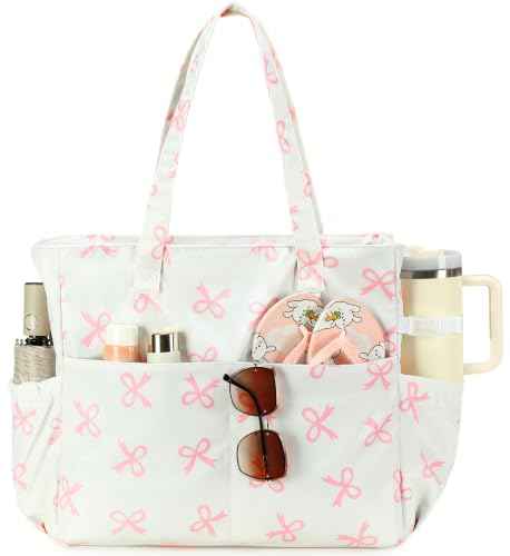 Waterproof Beach Tote Pool Bags for Women Ladies Extra Large Carry On Bag With Wet Compartment for Weekender Travel
