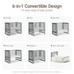 EvoNest 6-in-1 Convertible Baby Mini Crib with Wheels