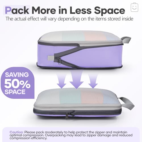 11 Set Compression Packing Cubes Garment Bags for Travel Essentials (11 Count)