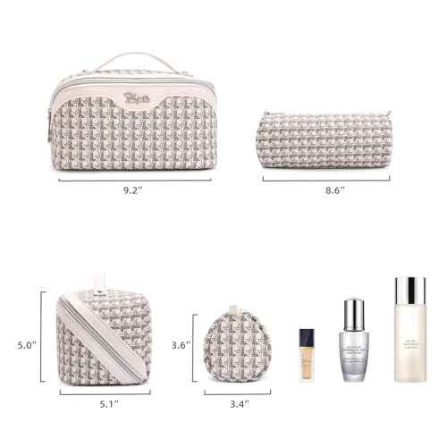 Travel Makeup Bag Cosmetic Bags for Women (3 Count)